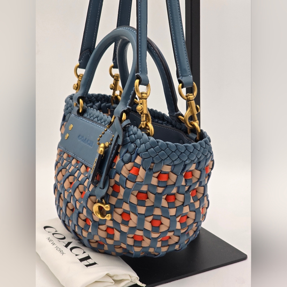 Coach 1941 Woven Tote 16, Lake - Picture 2 of 16